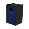 EarthCraft Single-Stream Recycling Station, 32-Gallon, Black/Blue (71SLFR32-01863)<Commercial Zone Sale