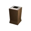 ModTec Polyethylene/Stainless Steel Trash Can with no Lid, Old Bronze, 39 Gal. (724665)<Commercial Zone Sale