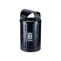 Parkview DualCoat Metal Trash Can with Canopy Lid, 34 Gallon, Black (72863399)<Commercial Zone Hot