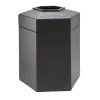 Products PolyTec Series Hexagon Trash Can, Charcoal, 45 Gal. (737224)<Commercial Zone Sale