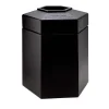 Products® PolyTec Series 45gal Hex Trash Can, Black (737201)<Commercial Zone Hot