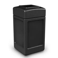 Products® PolyTec Series 42gal Square Trash Can, Black (732101)<Commercial Zone Hot