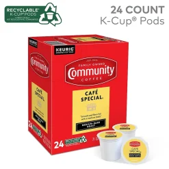 Community Coffee Cafe Special Coffee Keurig® K-Cup® Pods, Medium Dark Roast, 24/Box (5000374325)