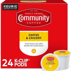 Community Coffee Chicory Coffee Keurig® K-Cup® Pods, Medium Dark Roast, 24/Box (5000374326)
