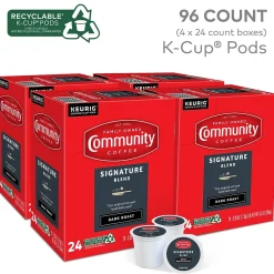 Community Coffee Signature Blend Coffee Keurig® K-Cup® Pods, Dark Roast, 96/Carton (5000374328CT)