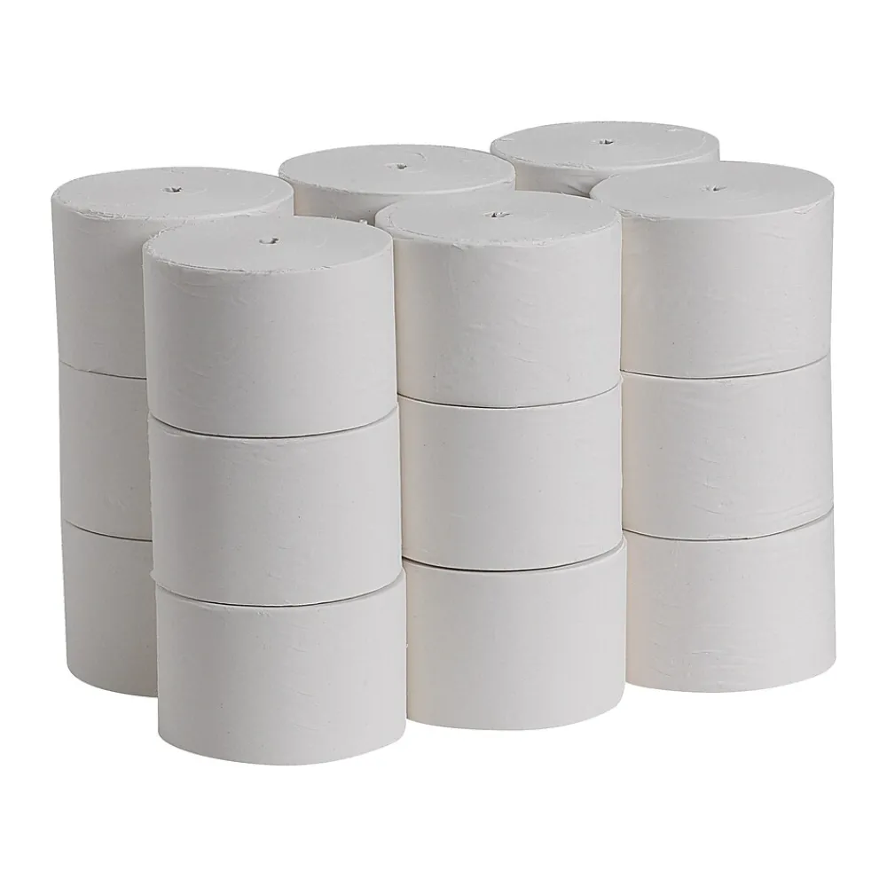 Recycled 1-Ply Coreless Toilet Paper, White, 3000 Sheets/Roll, 18 Rolls/Carton (19374)<Compact Online
