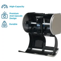 2-Roll Side-by-Side Coreless Toilet Paper Dispenser by GP PRO, Stainless (56798)<Compact Clearance