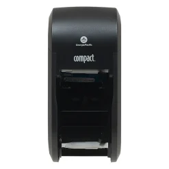 Compact® 2-Roll Vertical Coreless Toilet Paper Dispenser by GP PRO, Black (56790A)<Georgia-Pacific Best