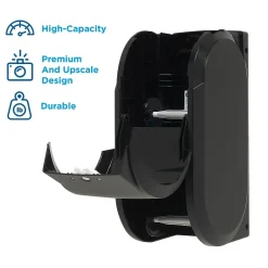 Compact® 2-Roll Vertical Coreless Toilet Paper Dispenser by GP PRO, Black (56790A)<Georgia-Pacific Best