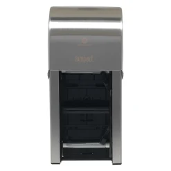 Compact 2-Roll Vertical Coreless Toilet Paper Dispenser by GP PRO, Stainless (56782)<Georgia-Pacific Clearance