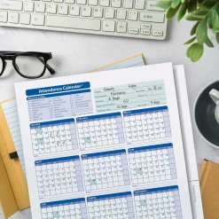 Hr Forms*ComplyRight 2025 Attendance Calendar File Folder, 25 Forms/Pack (A3050)