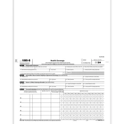 Tax Forms*ComplyRight 2024 1095-B Tax Form, 1-Part, White/Black, 500/Pack (1095B500)