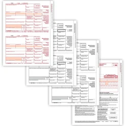 Tax Forms*ComplyRight 2024 1099-MISC Tax Form, 4-Part, 2-Up, Copy A, B, C/2, 1096 Transmittal, 100/Pack (6103100)