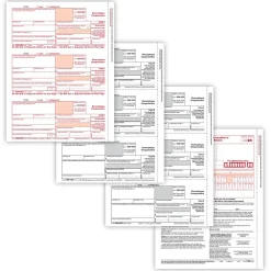 Tax Forms*ComplyRight 2024 1099-NEC Tax Form, 3-Part, 3-Up, Copy A, B, C/2, 1096 Transmittal, 50/Pack (NEC6102)