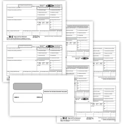Tax Forms*ComplyRight 2024 W-2 Tax Form Envelopes/Recipient Copy Only, 5-Part, 2-Up, Copy B, C/2, D/1, 50/Pack (5648E)