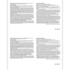 Tax Forms*ComplyRight 2024 W-2 Tax Form, 1-Part, 2-Up, Employee Copy B, 50/Pack (520250)