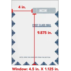 Outlet ComplyRight CMS-1500 Self Seal Security Tinted Window Envelope 9