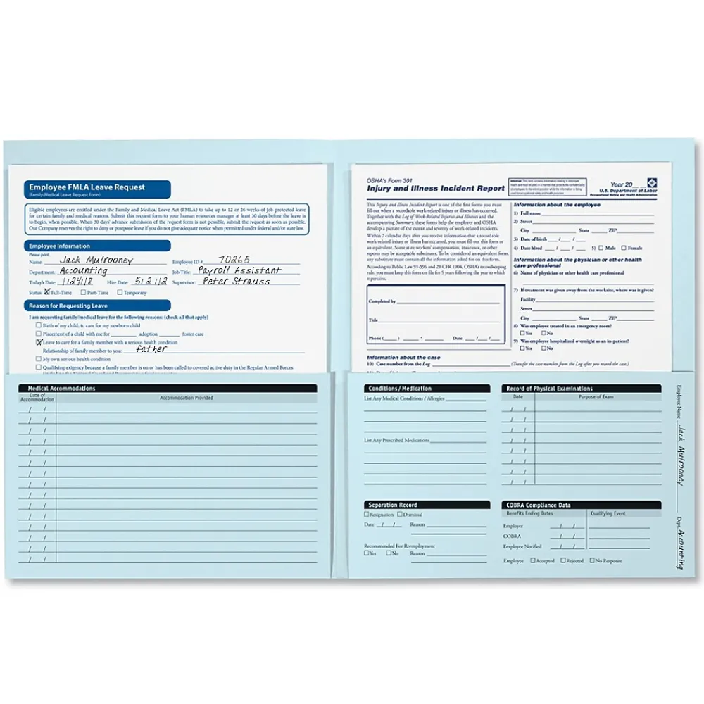 Medical Forms*ComplyRight Confidential Employee Medical Records Folder, Pack of 25 (A2211)