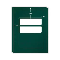 Pocket Folders|ComplyRight Double-Window Tax Presentation Folder, Emerald Green, 50/Pack (FG04)