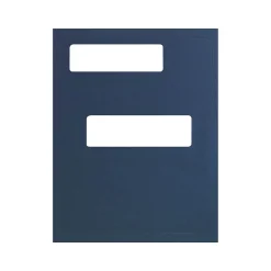 Pocket Folders|ComplyRight Double-Window Tax Presentation Folder, Navy Blue, 50/Pack (FMB03)