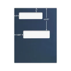 Pocket Folders|ComplyRight Double-Window Tax Presentation Folder, Navy Blue, 50/Pack (FMB03)