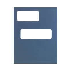 Pocket Folders|ComplyRight Double-Window Tax Presentation Folder, Blue, 50/Pack (FB01)