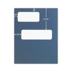 Pocket Folders|ComplyRight Double-Window Tax Presentation Folder, Blue, 50/Pack (FB01)