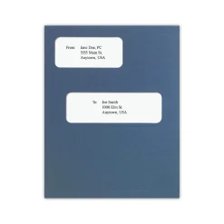 Pocket Folders|ComplyRight Double-Window Tax Presentation Folder, Blue, 50/Pack (FB01)