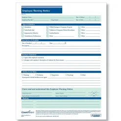 Medical Forms*ComplyRight Employee Warning Notice, Pack of 50 (A2311)