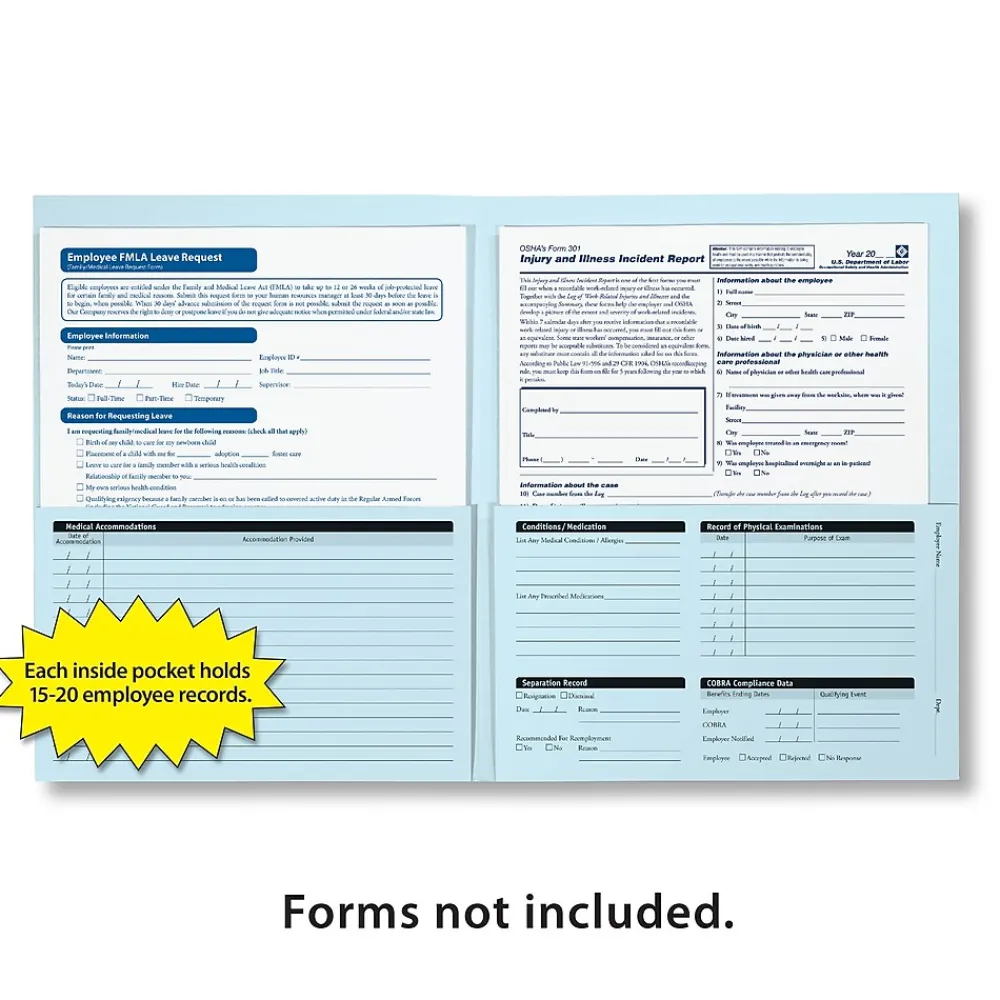 Medical Forms*ComplyRight ™ Expanded Confidential Employee Medical Records Folder, Pack of 25 (A3325)