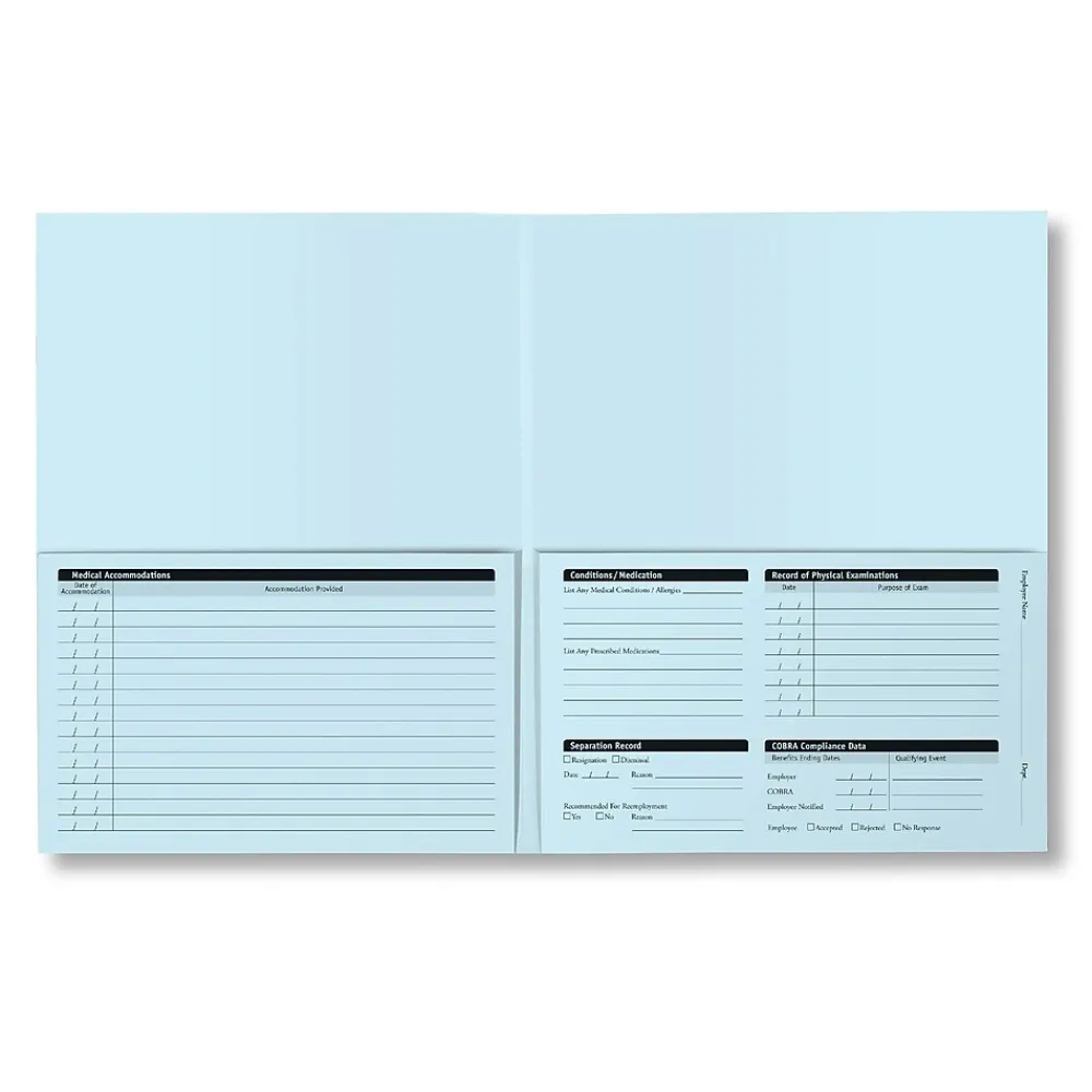 Medical Forms*ComplyRight ™ Expanded Confidential Employee Medical Records Folder, Pack of 25 (A3325)