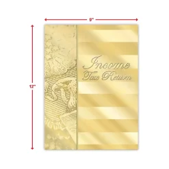 Pocket Folders|ComplyRight Income Tax Return Presentation Folder, Gold, 50/Pack (GSF10)