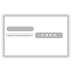 Clearance ComplyRight Moistenable Glue Security Tinted Double-Window Tax Envelopes, 5 5/8" x 9", 100/Pack (99991100)