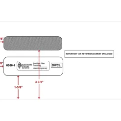 ComplyRight Moistenable Glue Security Tinted Double-Window Tax Envelopes, 5 5/8