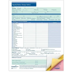 Hr Forms*ComplyRight 3-Part Payroll Status Change Notice, Pack of 50 (A2168)