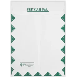 Best ComplyRight Self Seal Document Envelope 9" x 12 1/2", White/Green, 100/Pack (1492LL)