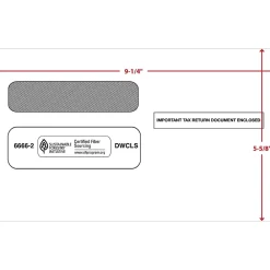 Online ComplyRight Self Seal Security Tinted Double-Window Tax Envelopes, 5 5/8" x 9.25", 25/Pack (6666225)