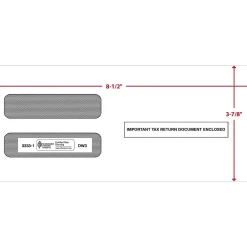 Discount ComplyRight Self Seal Security Tinted Double-Window Tax Envelopes, White, 50/Pack (3333250)