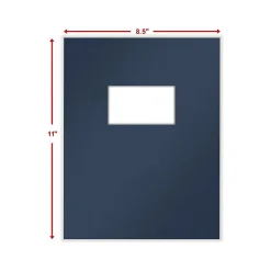Pocket Folders|ComplyRight Single-Window Tax Presentation Folder, Navy Blue, 50/Pack (PNW22)