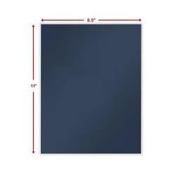 Pocket Folders|ComplyRight Single-Window Tax Presentation Folder, Navy Blue, 50/Pack (PNW22)
