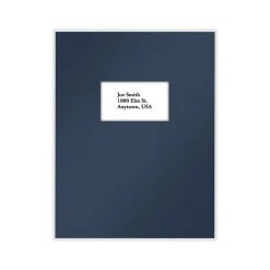 Pocket Folders|ComplyRight Single-Window Tax Presentation Folder, Navy Blue, 50/Pack (PNW22)
