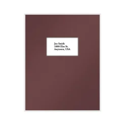 Pocket Folders|ComplyRight Single-Window Tax Presentation Folder, Burgundy, 50/Pack (PBW24)