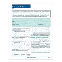 Hr Forms*ComplyRight ™ 50-State Job Application (Long Form), Pack of 50 (A0019)