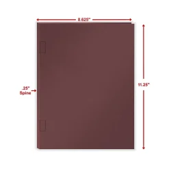 Pocket Folders|ComplyRight Tax Presentation Folder with Side-Staple Tabs, Burgundy, 50/Pack (PBSS24)
