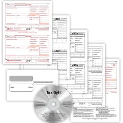 Tax Forms*ComplyRight TaxRight 2024 W-2 Tax Form Tax Forms, Envelopes, TipSheet & Software, 6-Part, 10/Pack (SC5650ES10)