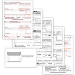 Tax Forms*ComplyRight TaxRight 2024 W-2 Tax Form Tax Form Set with Envelopes, 6-Part, 25/Pack (SC5650E25)