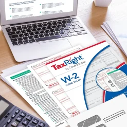 Tax Forms*ComplyRight TaxRight 2024 W-2 Tax Form Tax Form Set with Envelopes, 4-Part, 50/Pack (SC5645E)
