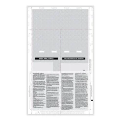 Tax Forms*ComplyRight W-2 Tax Form. Pressure Seal, 4-Up, Box Format, Copies B,C,2,2, EZ-Fold Duplex, 14", 500/Pack (PS1280Z)