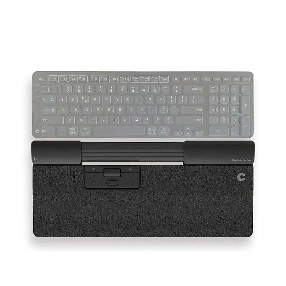 Best Contour Design SliderMouse Pro Vegan Leather Regular Wrist Rest, Wireless, Black (CDSMPRO10210)