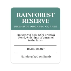 Copper Moon Coffee Copper Moon Rainforest Reserve Organic Caramel Ground Coffee, Dark Roast, 12 oz. (205345 - BAG)